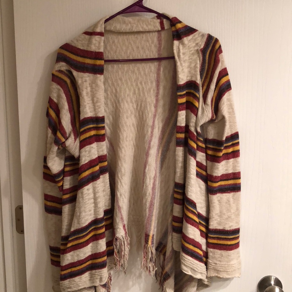 NWOT American Rag poncho with fringe!!